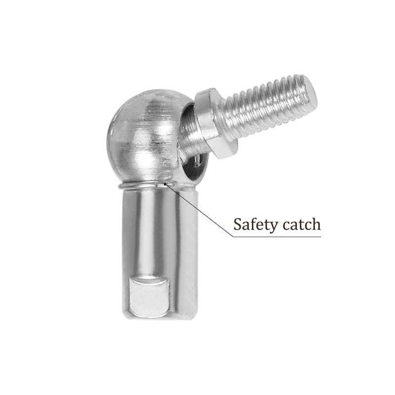 Kozelo 2pcs CS8 Angle Ball Joint - [M5x0.8 Left Female Thread, M5x0.8 Right Male Thread] Gas Spring Elbow Joint Fitting for Automotive, Hinged Door, Cupboard - Image 2